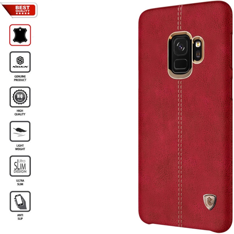 Nillkin englon odinis dėklas raudonas (Samsung S9) Nillkin englon odinis dėklas raudonas (Samsung S9)